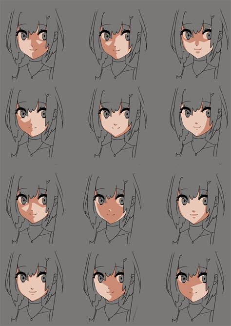 Anime Face Shading Practice By Momodesuuu Deviantart Com On DeviantArt Digital Painting