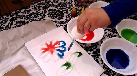 Kids Craft Diy 3d Salt Painting Summer Activities Youtube
