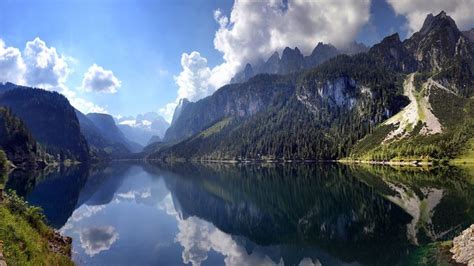 Vorderer Gosausee Austria Voyage Mountains Scenery Wallpaper Places