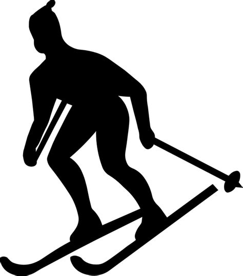 Skifahrer Silhouette Ski · Kostenlose Vektorgrafik Auf Pixabay