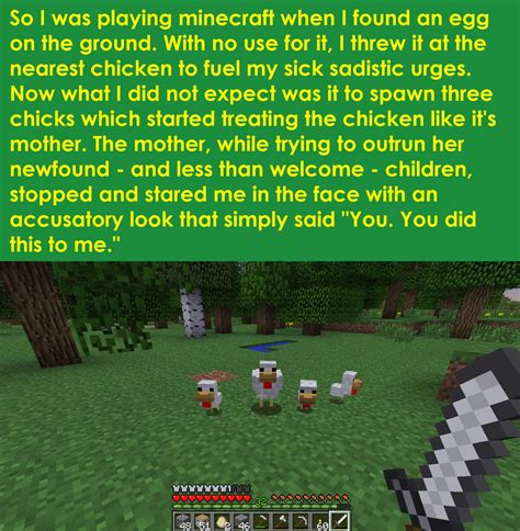 Funny Mine Craft Xd Heheh Chickens Minecraft Funny How To Play Minecraft Minecraft Stuff