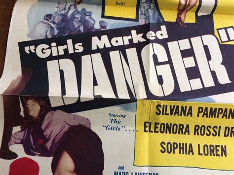 Girls Marked Danger Original Sophia Loren 1954 Folded Bad Girl Exploitation Ebay