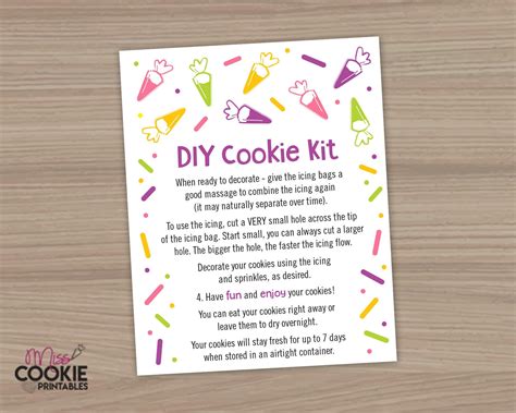 To make a cookie kit: Pin on DIY cookies