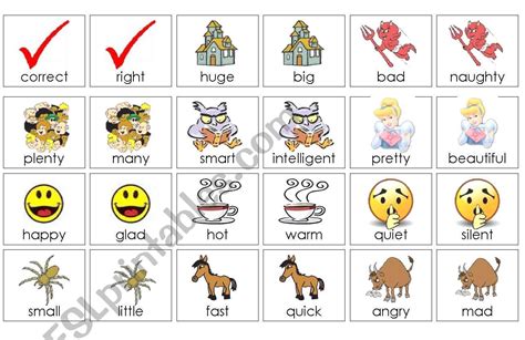 Synonyms Memory Card - ESL worksheet by glecy