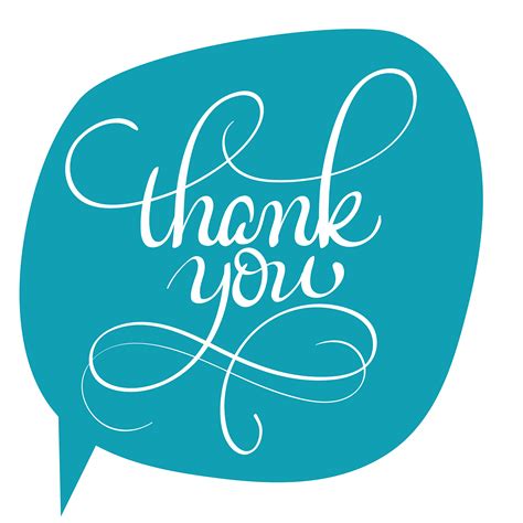 Thank You Vector Text On Green Background Calligraphy Lettering