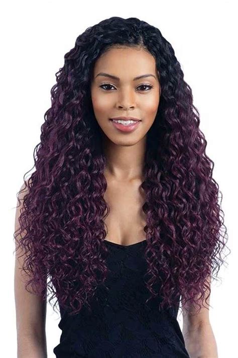 Enjoy A Soft Deep Wave Crochet Braid Style With The Freetress Synthetic