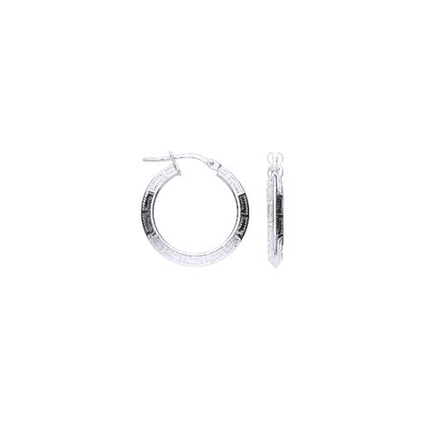 Sterling Silver Greek Key Hoop Earrings Jewellery From Hillier