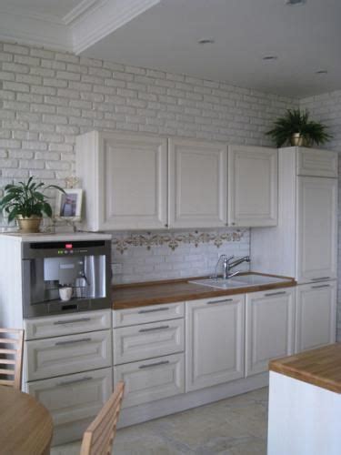 Pin By Anna Go On Home Brick Wallpaper Kitchen Kitchen