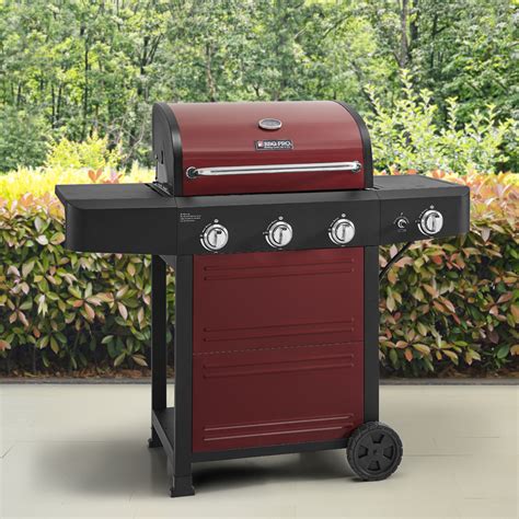 49000btu Gas Grill With 3 Main Burners Red