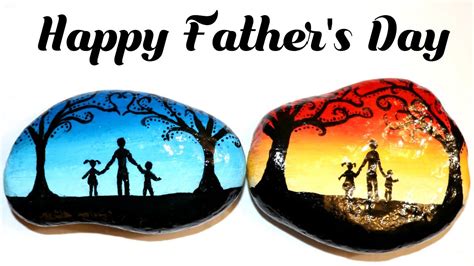Rock Painting Tutorial For Beginner Fathers Day Youtube