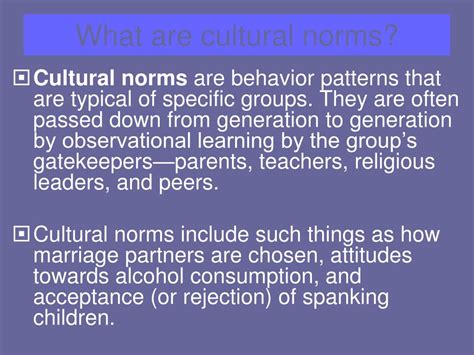 Ppt Cultural Norms Cultural Dimensions Powerpoint Presentation Free