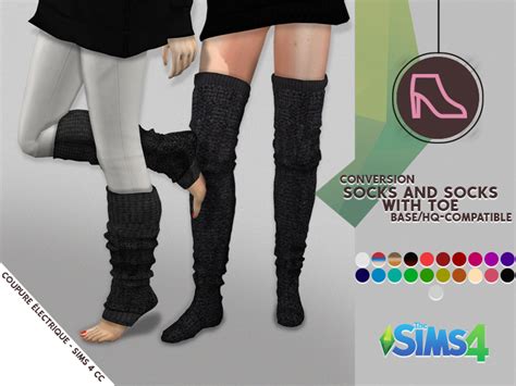 Sims 4 Cc Custom Content Socks Socks And Socks With Toe Redheadsims Cc Legwarmers Sims