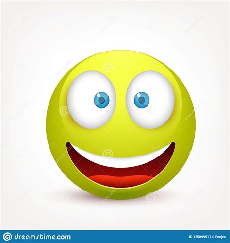 Smiley Green Face With Emotionsrealistic Emoji Sad Or Happyangry Emoticon Moodcartoon