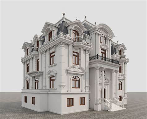 Classic Villa 3d Cgtrader Classic House Exterior Classic House