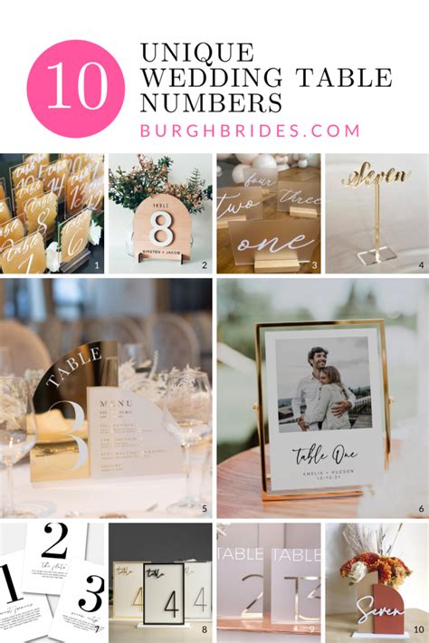 10 Wedding Table Numbers Youre Sure To Love Burgh Brides
