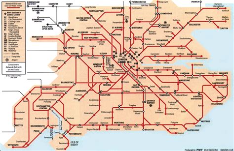 British Rail Network Map London And South East Map And Network Railcard