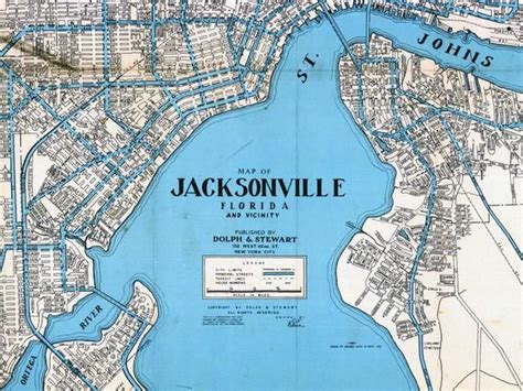 Old Map Of Jacksonville Vintage Jacksonville Map Etsy In 2021