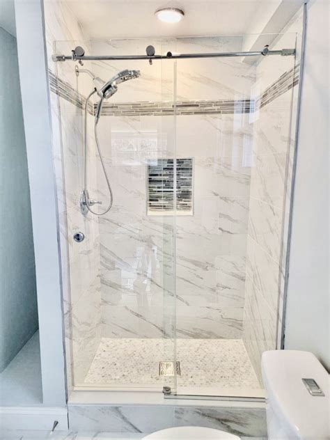 Frameless Slider Shower Doors Maryland Frameless Showers
