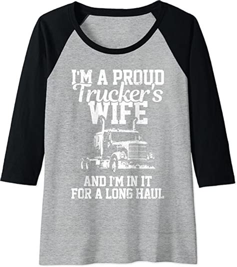 Womens Truckers Wife Proud Truck Driver Funny Mothers Day