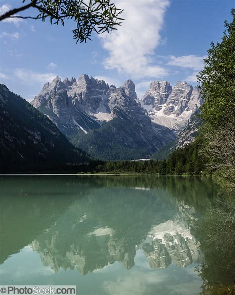 The Cristallo Group Reflects In Lago Di Landro Dürrensee Is In Val Di