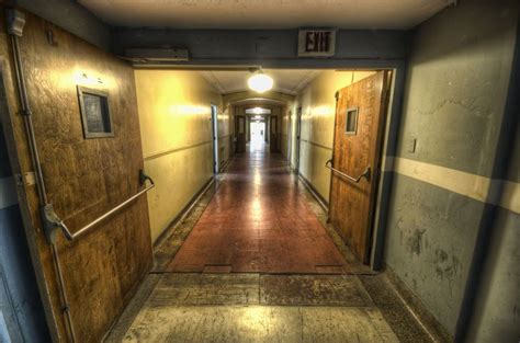 This Way Please Down Another Abandoned Haunted Hallway Future Home To Senior Citizens