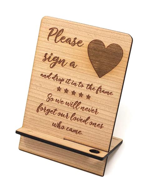 Heart Guest Book Sign Wedding Dropbox Sign A Heart Stand Only