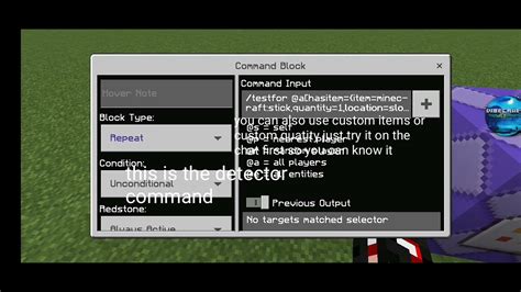 How To Detect A Player If Holding A Certain Item In Minecraft Bedrock
