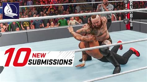Wwe 2k18 Top 10 New Submission Moves Youtube