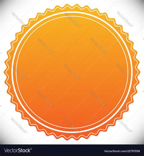 Blank Empty Stamp Seal Or Badge Template Vector Image