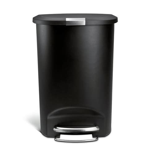 Simplehuman 50 Liter 13 Gallon Semi Round Plastic Step Trash Can