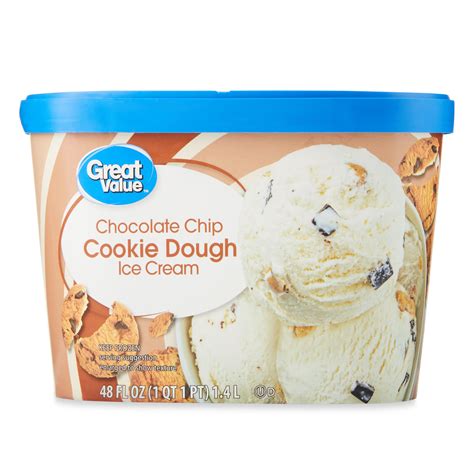 Great Value Chocolate Chip Cookie Dough Ice Cream Fl Oz Walmart Com