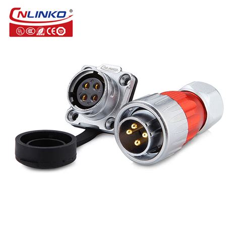 Cnlinko M20 4 Pin Bulkhead Electrical Connector 20a Ip67 Waterproof