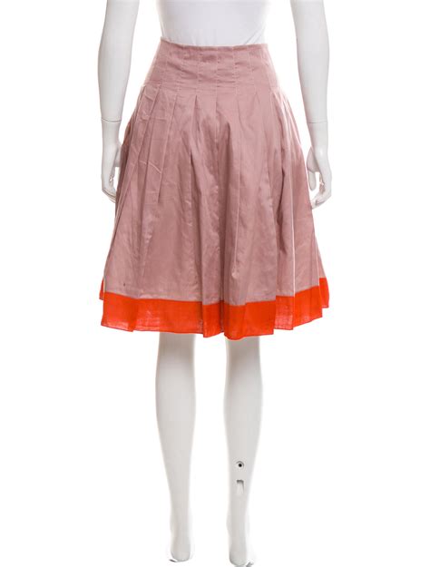 Prada Pleated Knee Length Skirt Clothing Pra156492