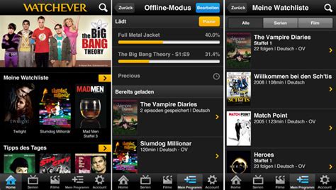 Film Und Serien Streaming Watchever Setzt Auf Neue Universal App