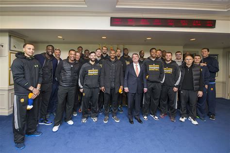 Defense Secretary Ash Carter And The Golden State Warriors Nba Team