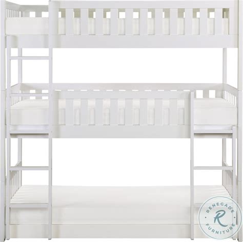 Galen White Triple Bunk Bed From Homelegance Coleman Furniture
