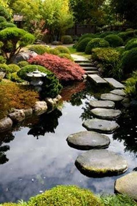 Japanese Garden With Pond And Stepping Stones Portland Japanese