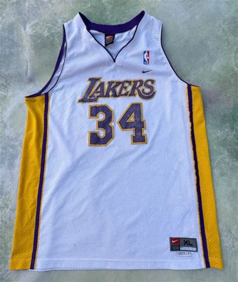 Vintage Nike Nba Los Angeles Lakers Shaquille Oneal 34 Jersey Size Xl