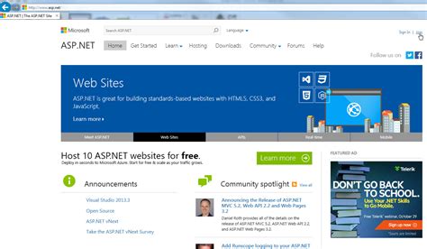 Please see footnote for more info. ASP.NET Website Login Help | The ASP.NET Site