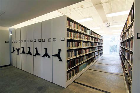 A high density shelving, and rolling file shelving help to save floor