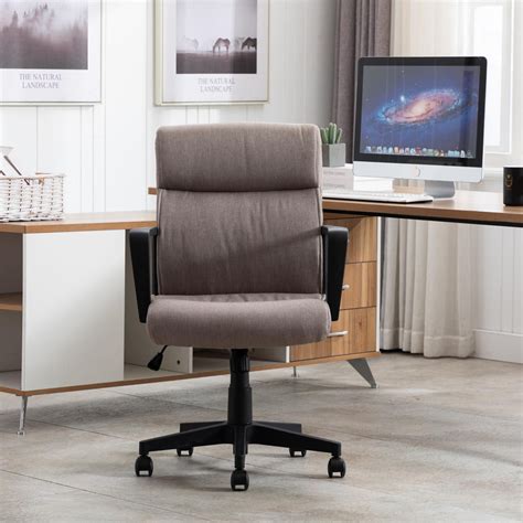 Ergonomic Swivel Home Office Chair Spring Cushion Mid Back Executive