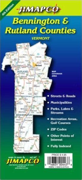 Buy Map Bennington And Rutland Counties Vermont By Jimapco
