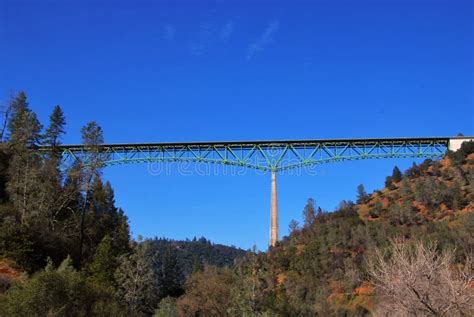 Auburn Bridge Foresthill California Highest Stock Image Image Of Gate