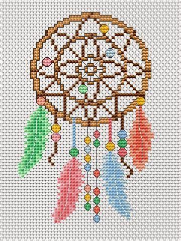 I post free crochet patterns from time to time so don't forget to follow. Amanda Gregory cross-stitch design: a little dreamcatcher ...
