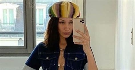 Bella Hadid Ditches Bra As She Flashes Assets In Worlds Riskiest Crop