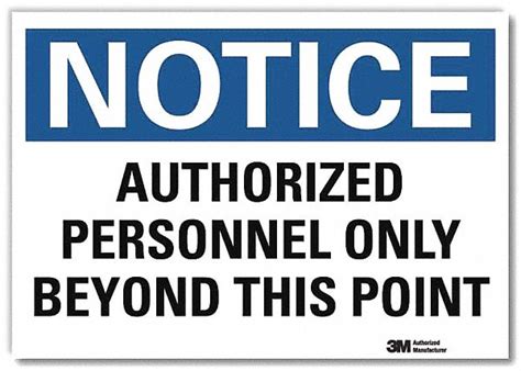 Lyle Notice Sign Sign Format Traditional Osha Authorized Personnel