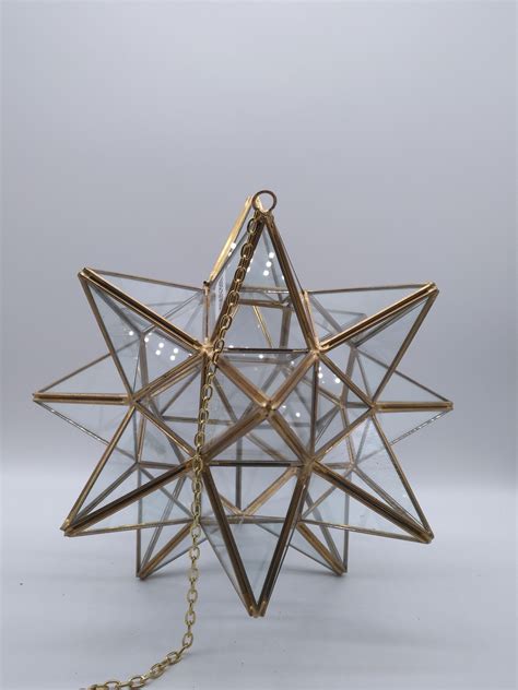 Brass Moravian Star Lantern Geometric Lantern Geometric Terrarium