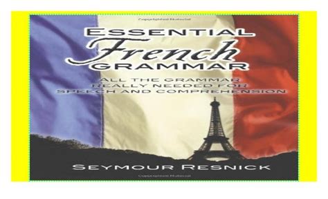 Essential French Grammar Dover Language Guides Essential Grammar