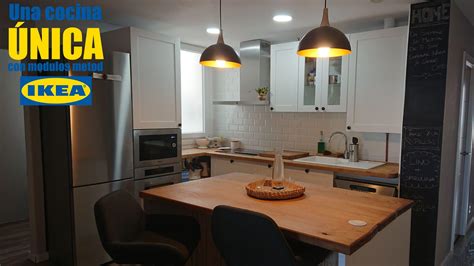 Elige entre diferentes unidades y personaliza hasta el detalle más mínimo de tu cocina modular. Cocina única con muebles de Ikea - APMY Wood