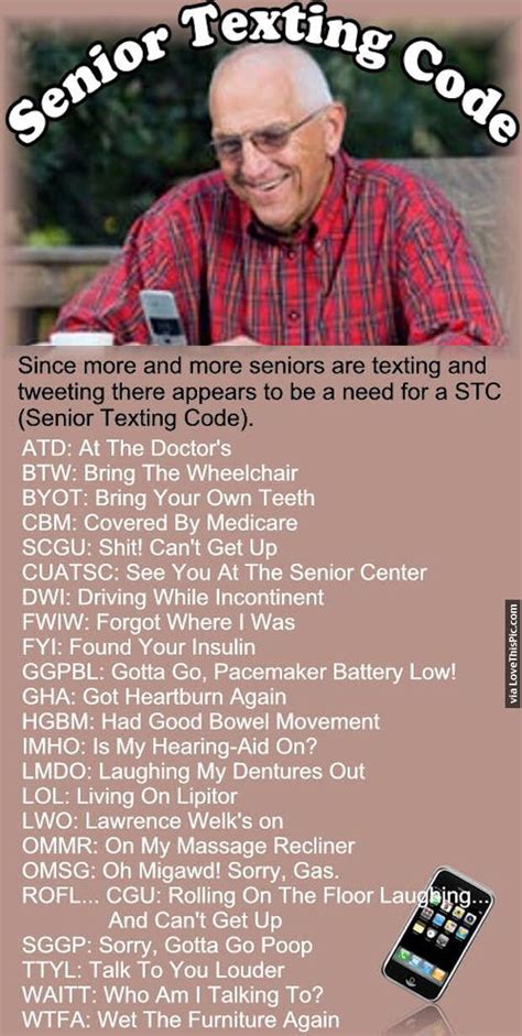 Jokes aren't funny if someone has the potential of getting hurt by the punchline. Senior Texting Code Pictures, Photos, and Images for ...